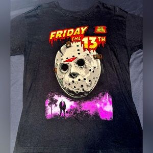 Friday the 13th Jason Black Short Sleeve Mens T-Shirt Sz Large